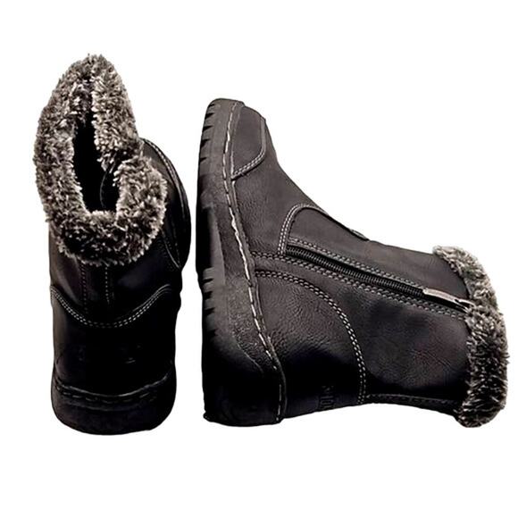 Khombu Addison Women's Black All-Weather Ankle Boots - Size 6 - Picture 4 of 5